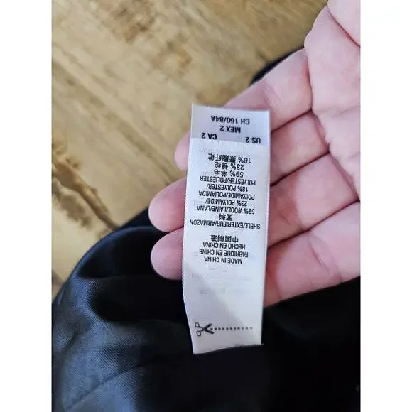 Juicy Couture Womens Black Italian Fabric Blazer Jacket Wool Blend Size 2 EUC - Picture 5 of 9